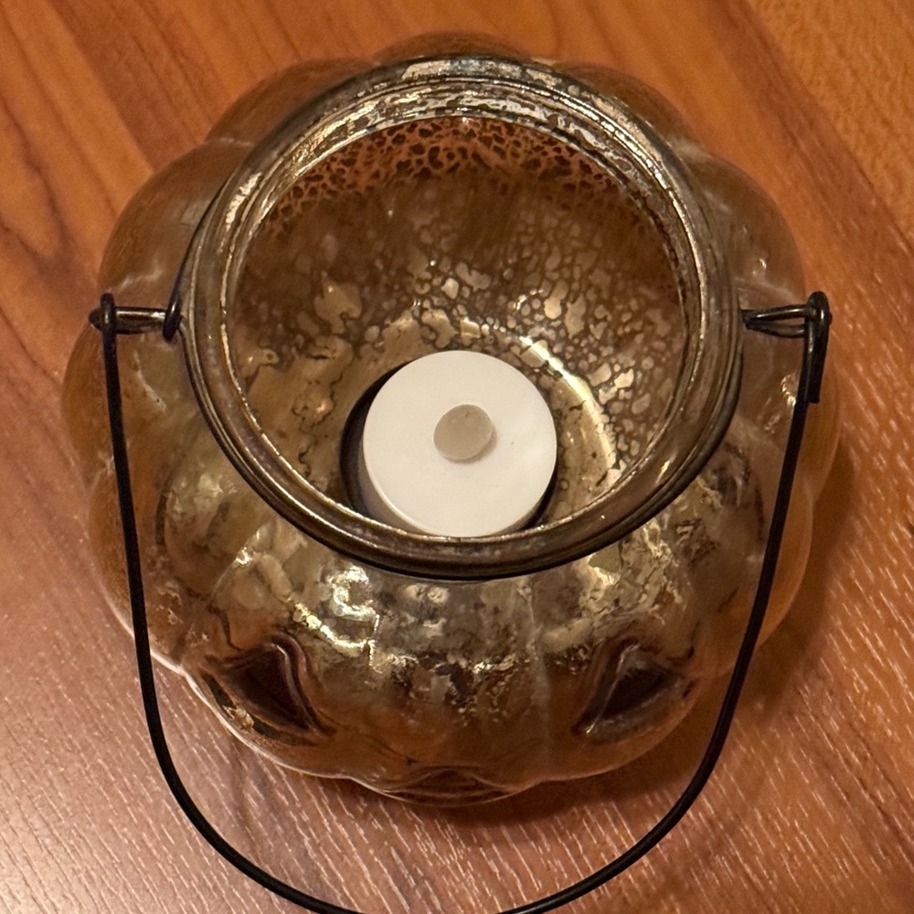 Mercury Glass Jack-o’-lantern Holder - Picture 5 of 16